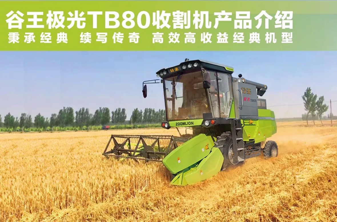 夏秋作物收獲，提升作業(yè)收益，谷王極光TB80小麥收割機