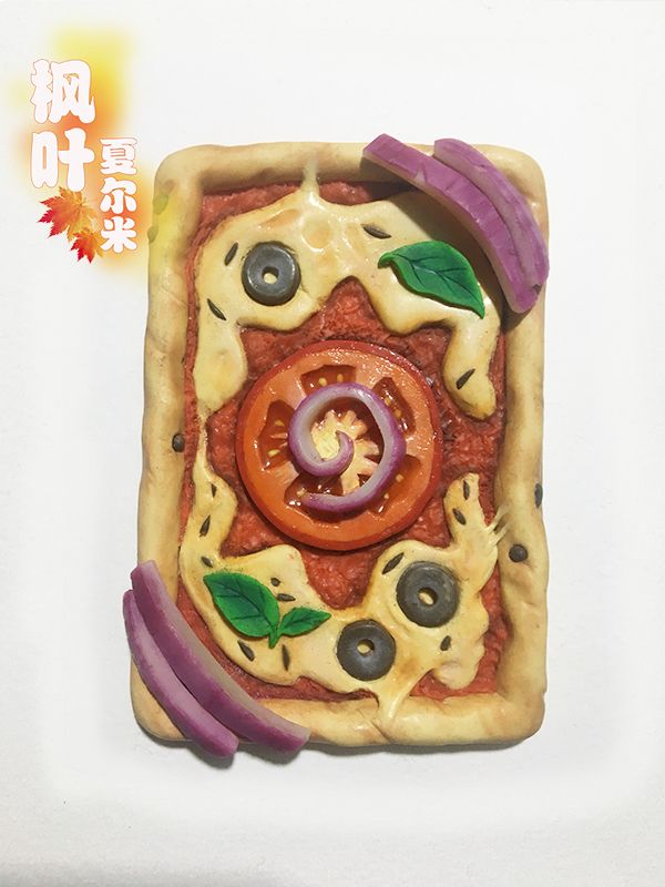 《炉石传说》手工软陶制作，炉石传说“披萨”卡背
