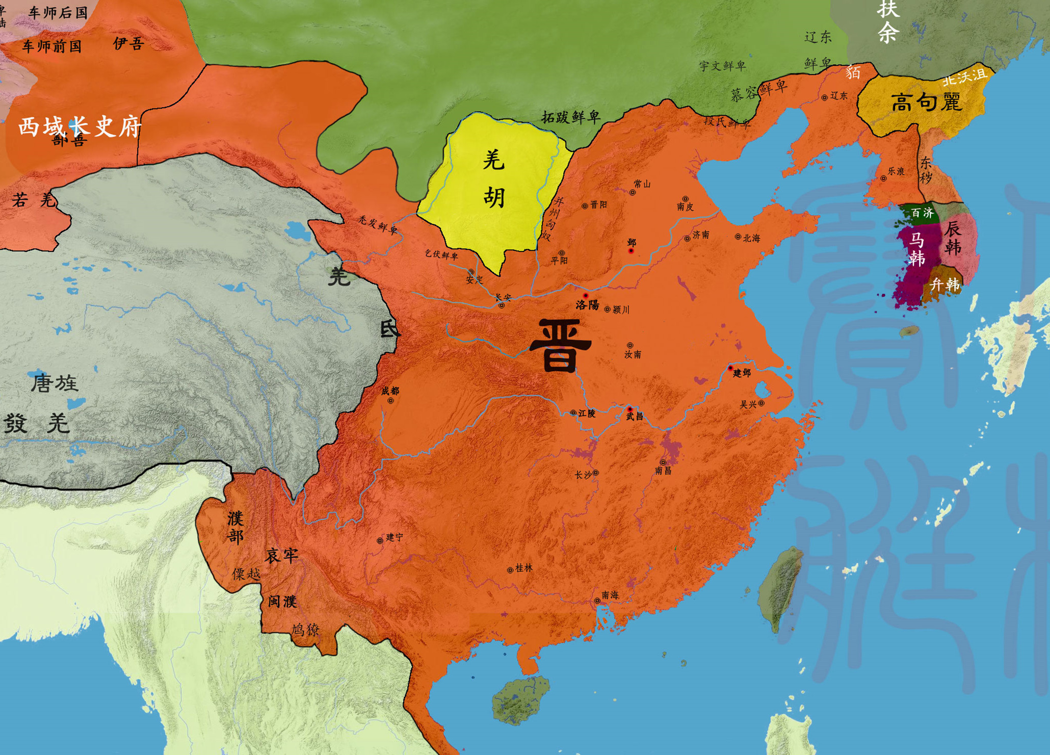 东汉末年地图(东汉地图全图高清版)