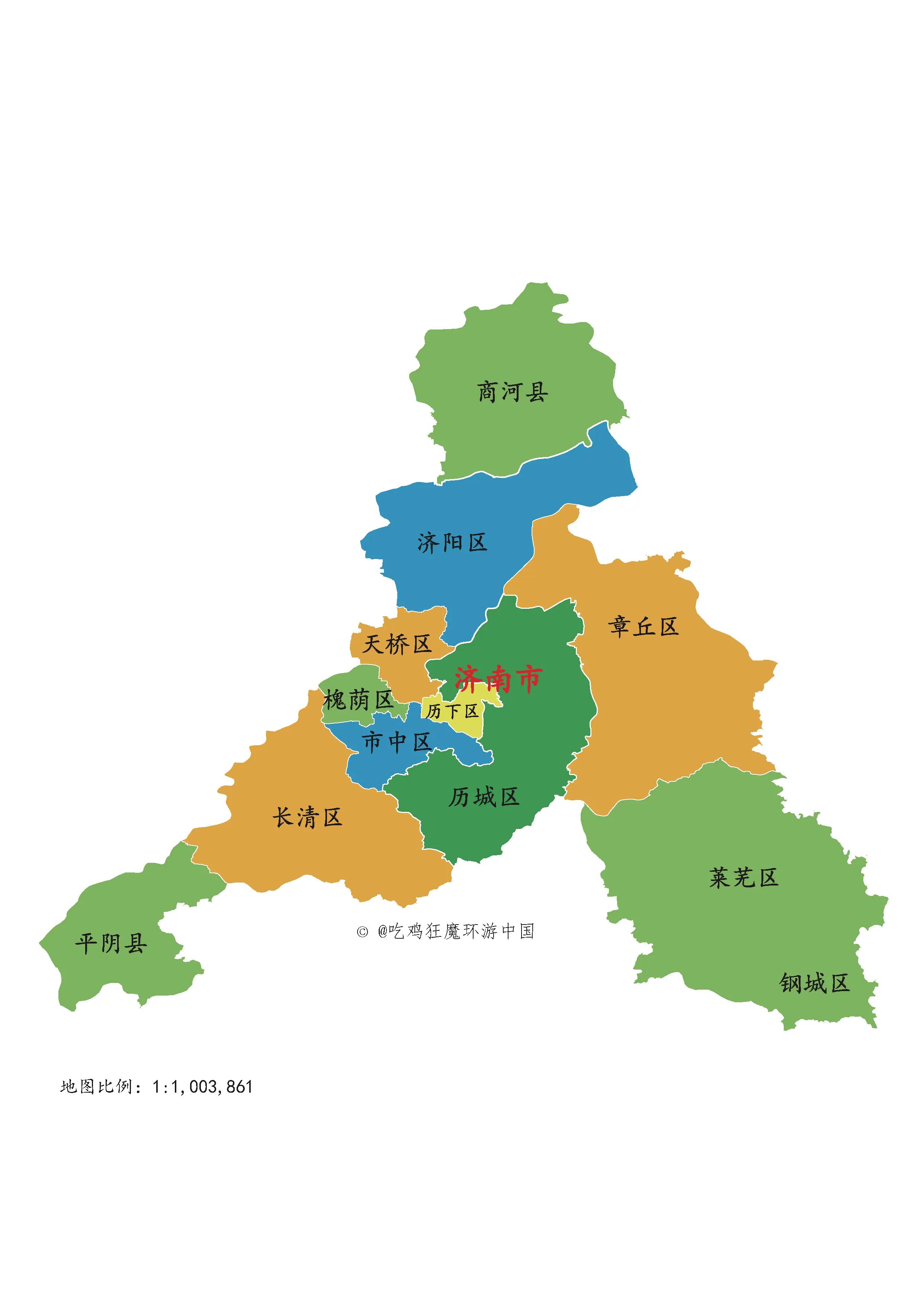 济南五区分布图地图图片