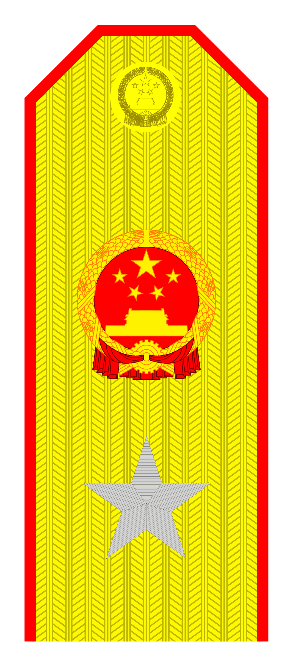 中国领章军衔图解(解放军55式军衔军官常服肩章一览)