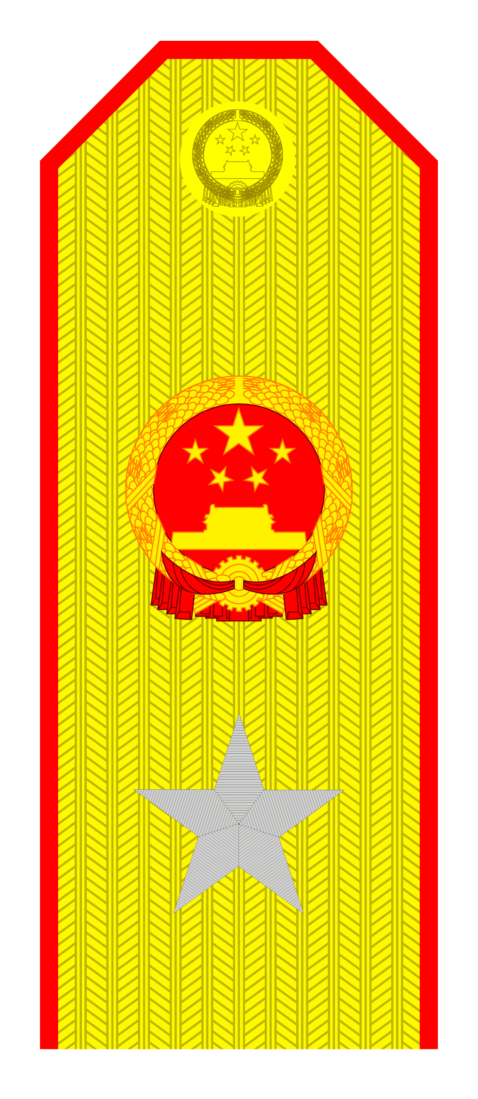 解放军肩章大小图片（解放军55式军衔军官常服肩章一览）