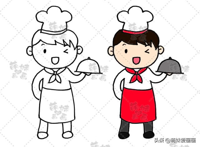 五一劳动节学画5种不同职业的工作者简笔画