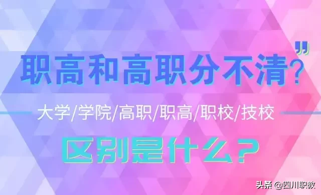 高考结束职高和高职分不清？大学｜学院｜高职｜职高的区别是什么