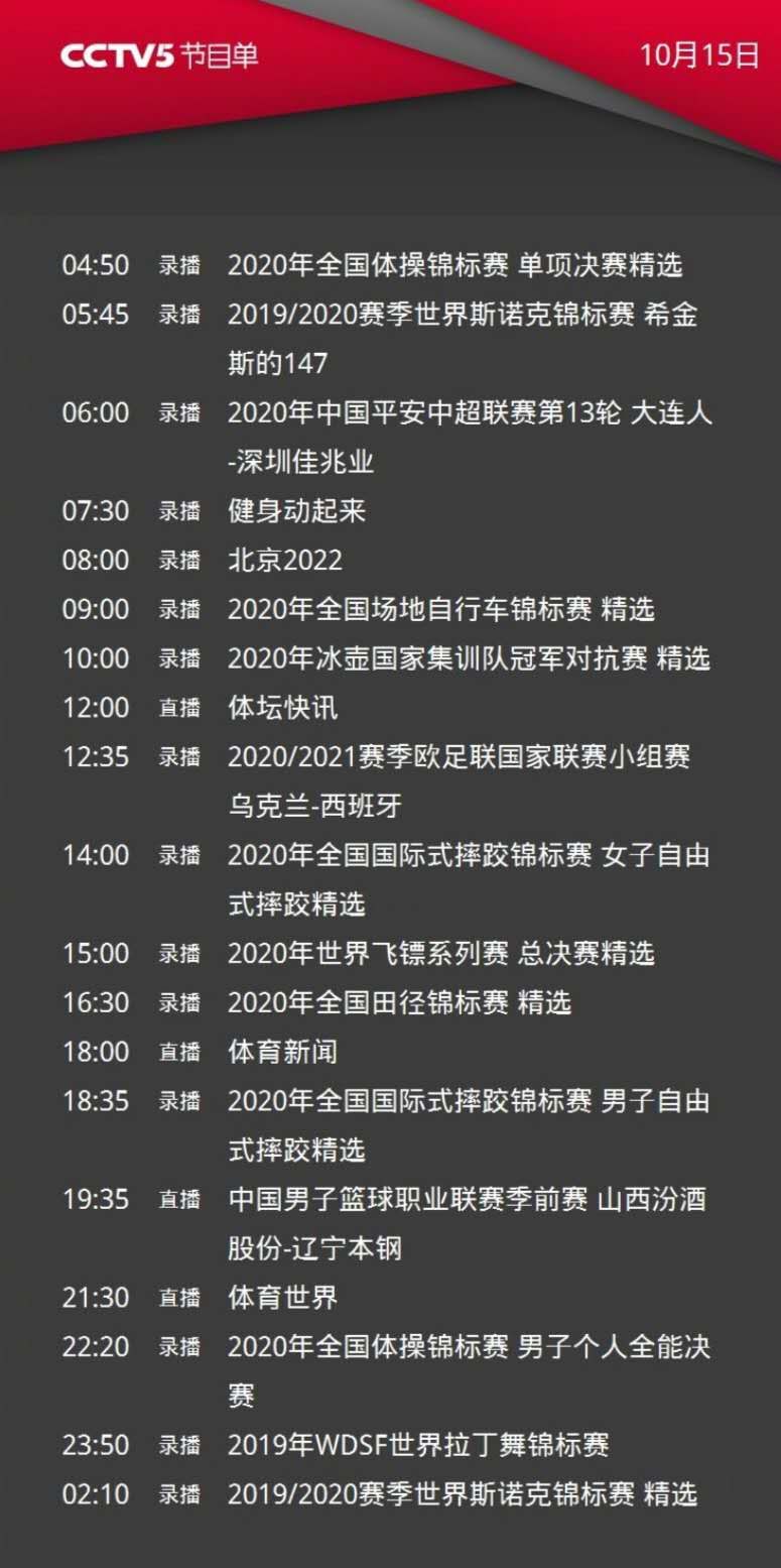 cba辽宁山西哪个频道直播(CCTV5今日节目单:19:35直播CBA季前赛,山西-辽宁)