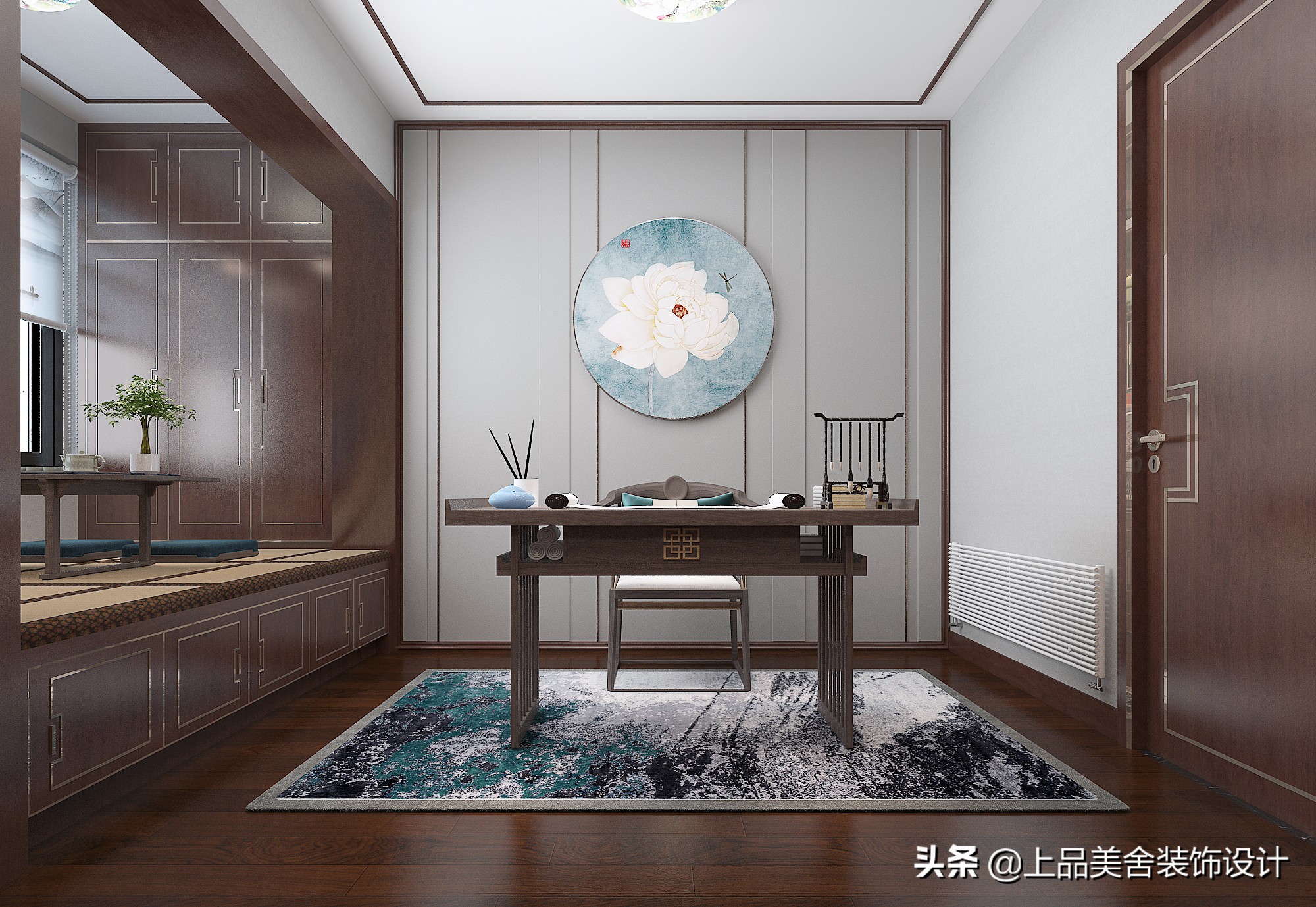 120㎡的小户型装中式，也能如此有格调，满屋柜子储物简直要逆天