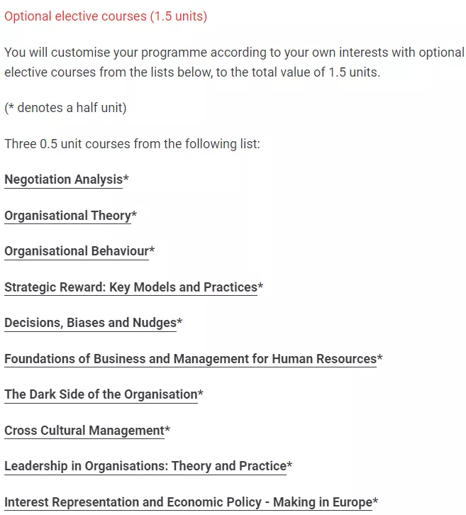 伦敦政治经济学院:人力资源专业研究生学位项目介绍