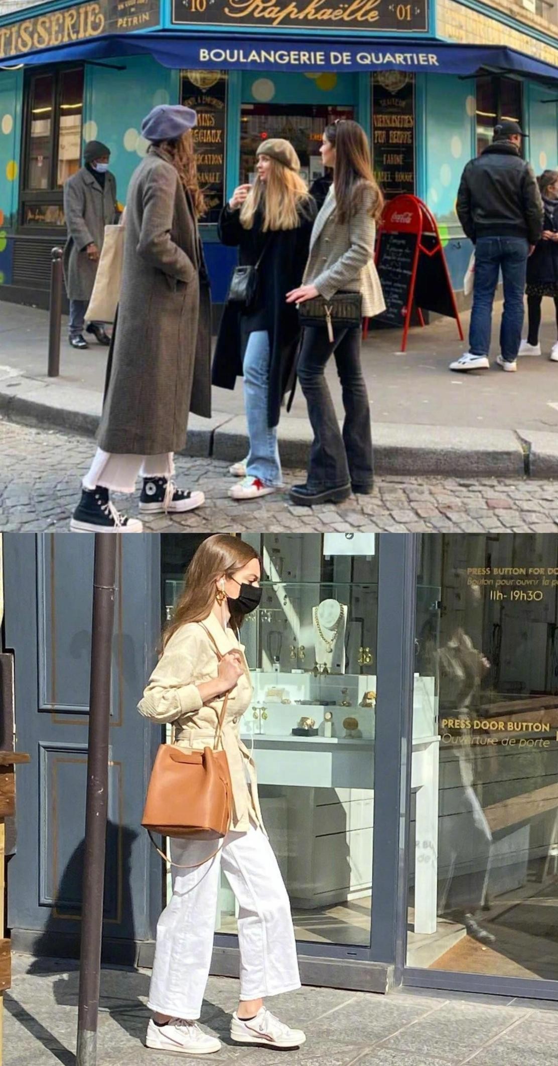 法国街头穿搭分享，每套服装都有复古范，优雅女人味藏不住