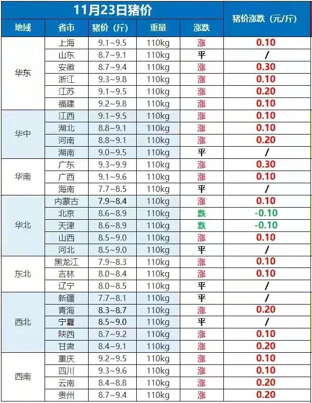 11月23日猪价猛涨，肉价上浮49%、蔬菜、玉米霸气大涨，发生了啥