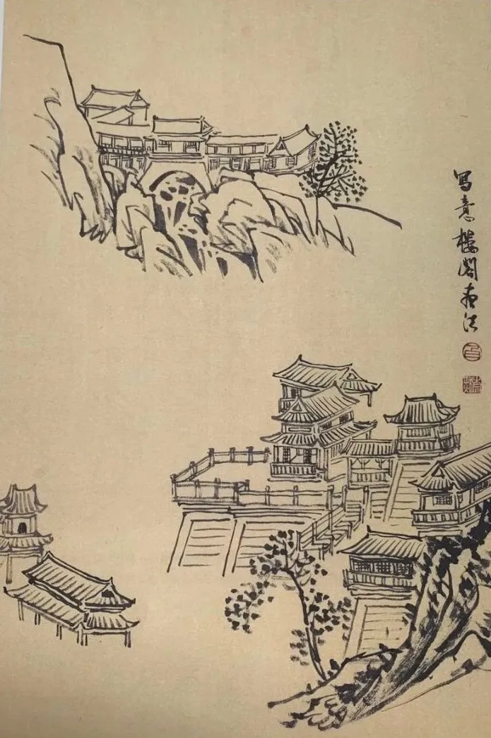 亭子简笔画（这样画亭子让你秒变大师出成品）