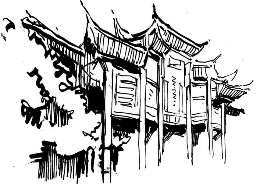 钢笔画：十种常见构图法，学会这些构图，几分钟一副钢笔画，收藏