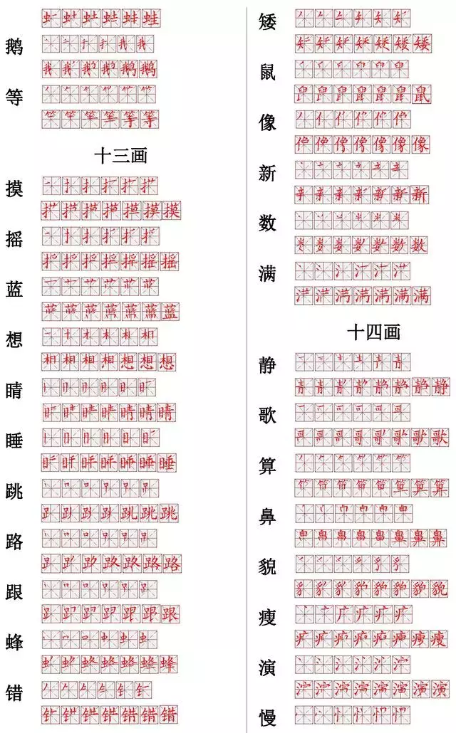 你笔画(正式出台笔顺正确写法，附小学常见560个汉字笔画表，建议收藏)