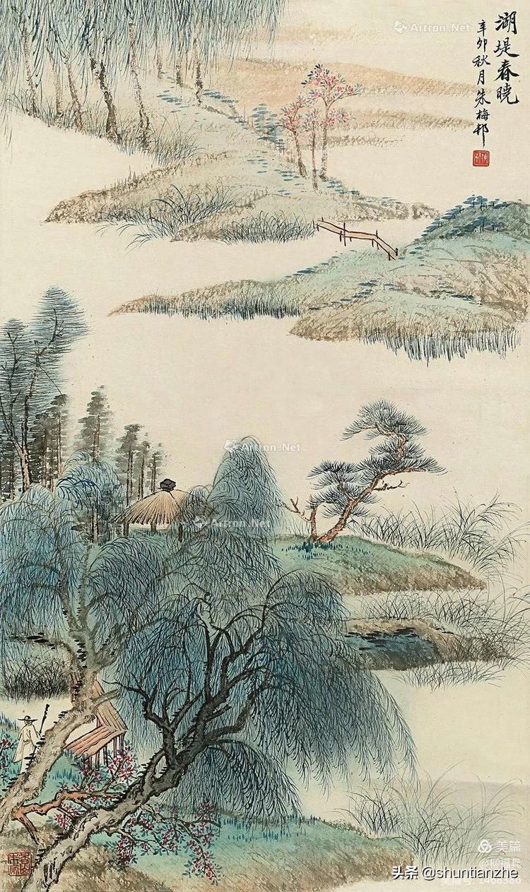 春晓图片(名家山水画《春晓图》欣赏)