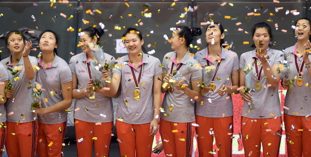 2021女排世锦赛，中国女排二队战胜巴西一队