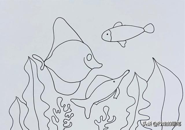 海底里的鱼类怎么画图片
