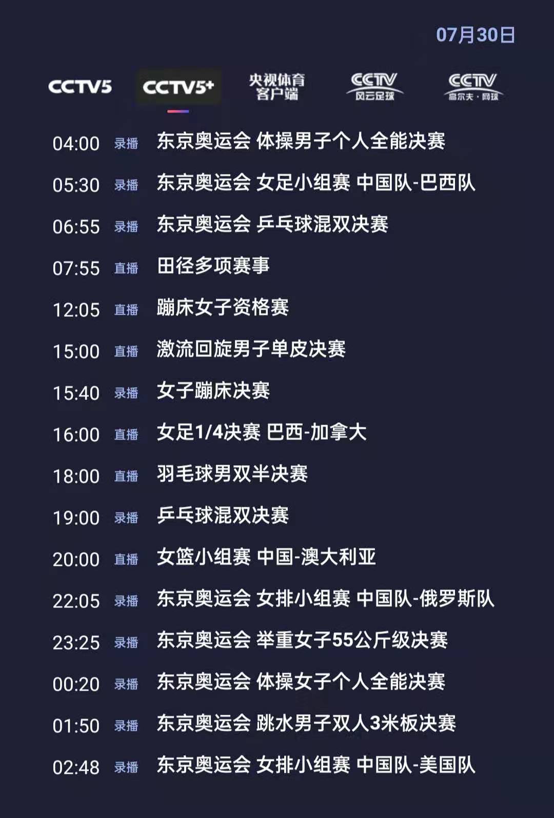 奥运女篮赛程直播（CCTV5+今日节目单：20：00奥运直播-女篮小组赛(中国-澳大利亚)）-趣拿体育