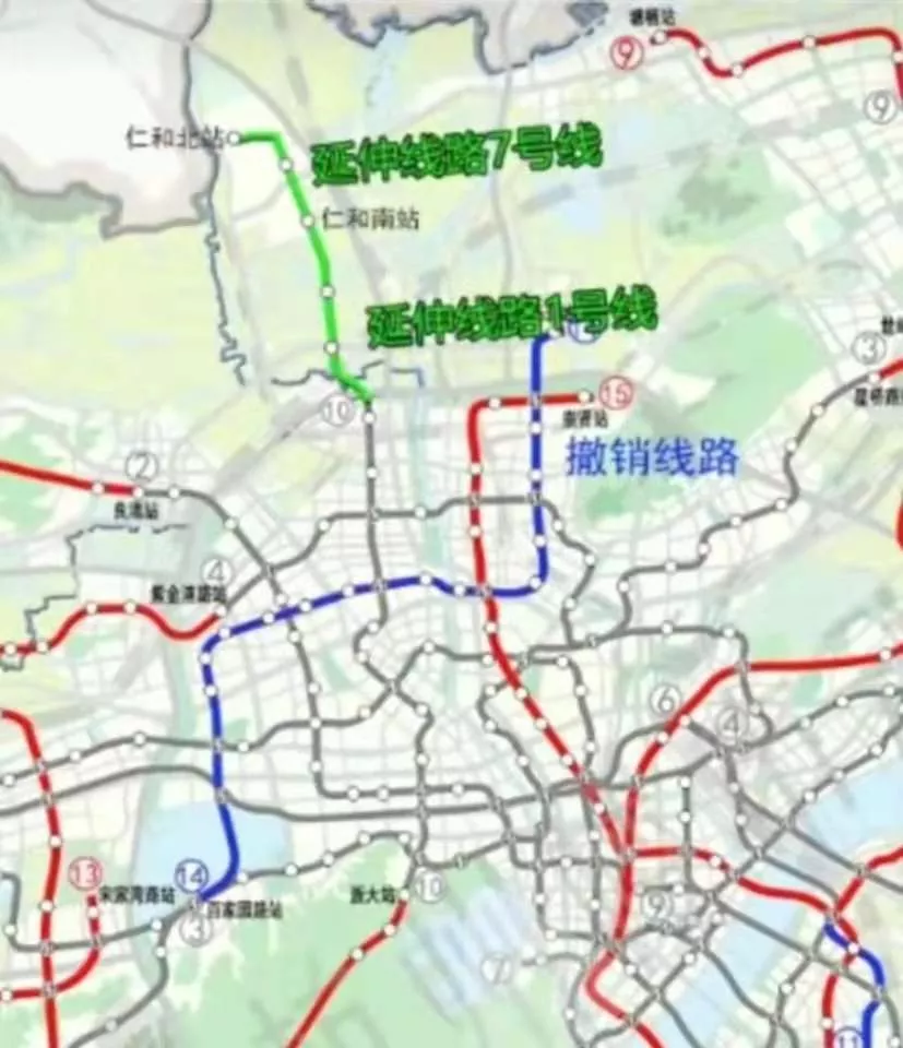 关于杭州地铁四期仁和境内1号和7号延伸线的专业解读