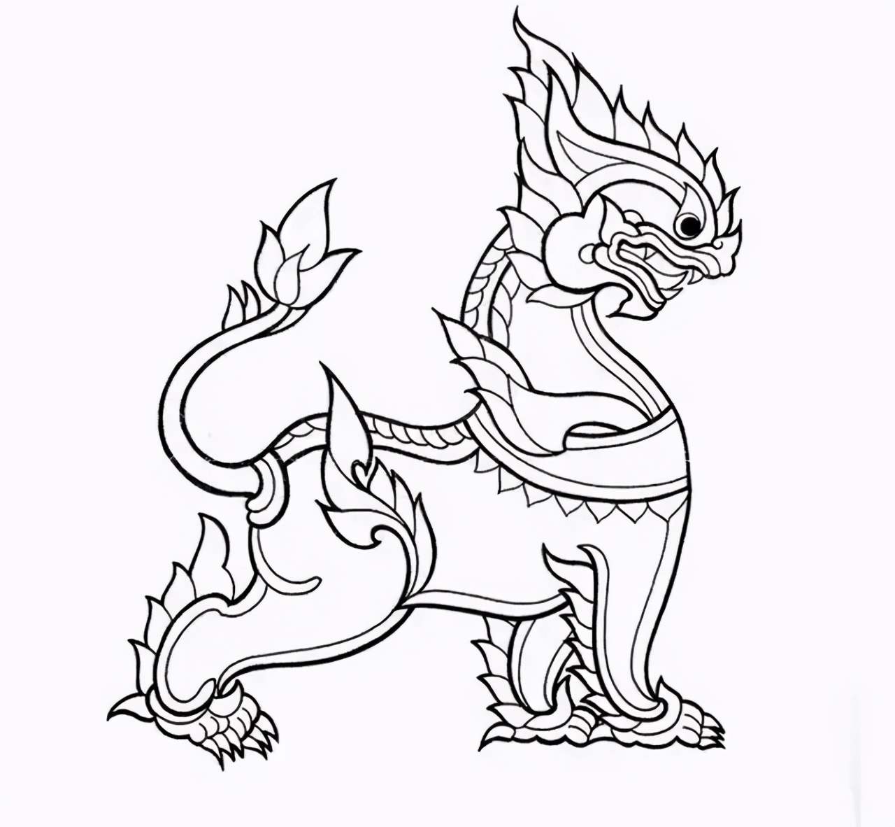 祥瑞纹样不会画?10种祥瑞纹样线稿教你画,雕刻国画中都会用到