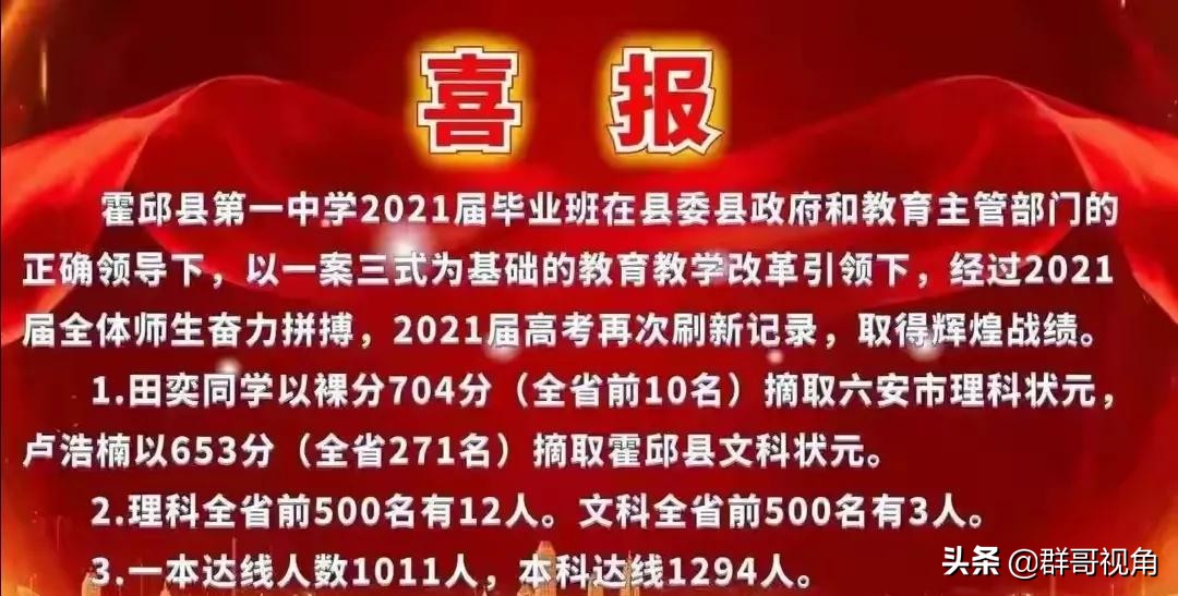 舒城一中2017高考成绩（六安市14所高中2021年高考喜报汇总）