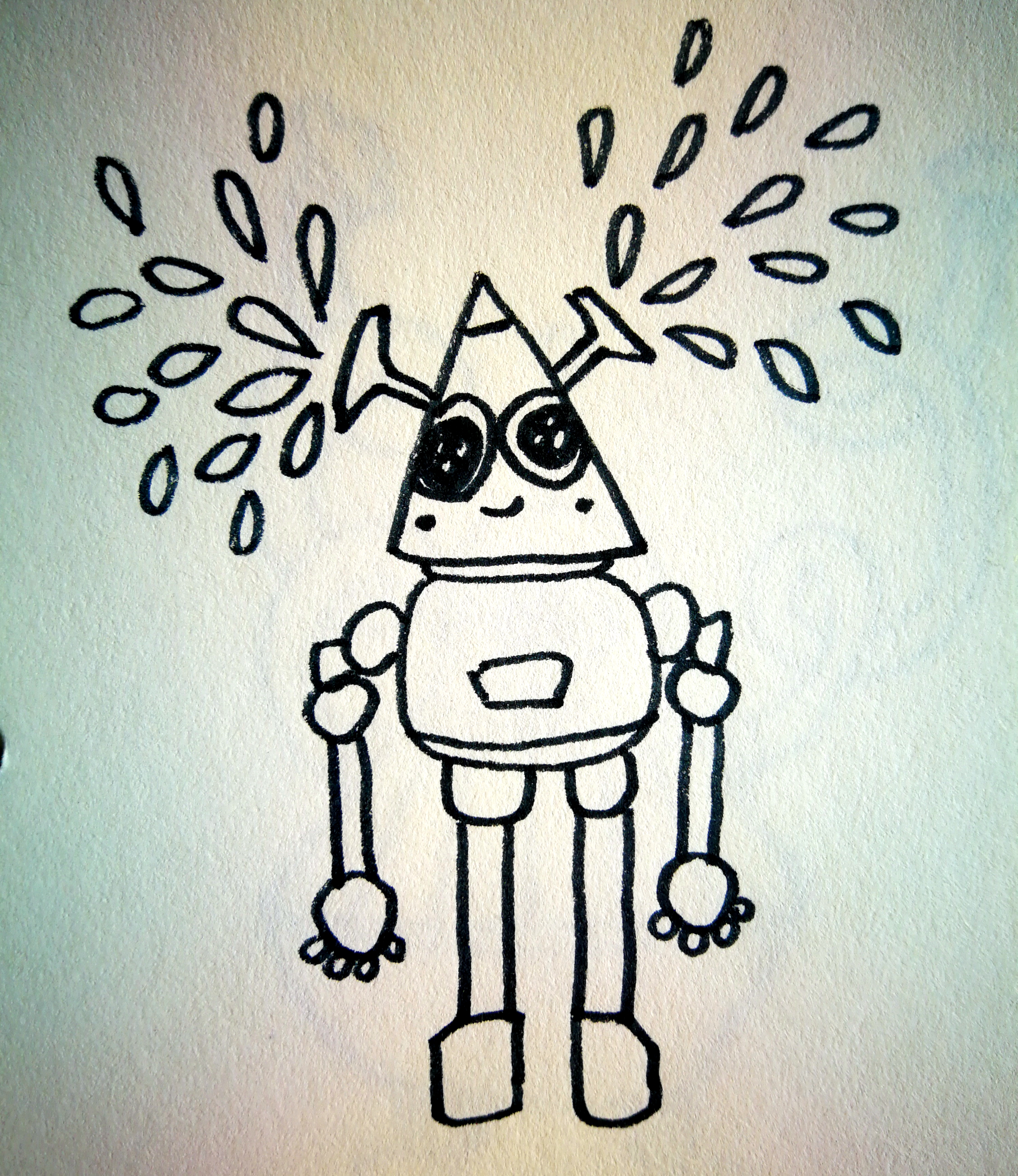 超简单的机器人简笔画，想怎么画就怎么画