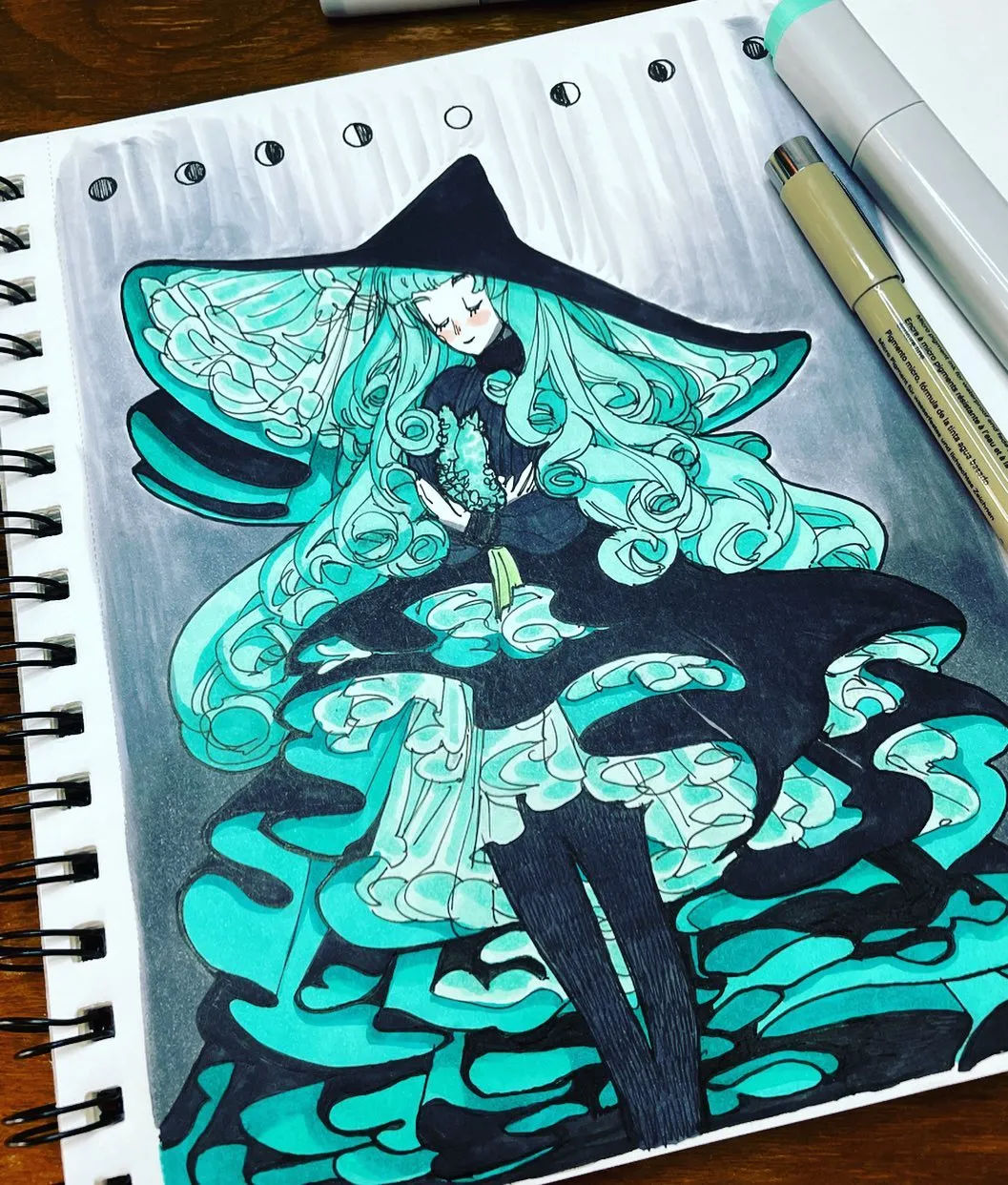 又酷又炫的60张线描马克笔少女,动感,帅气的画风,简单清新