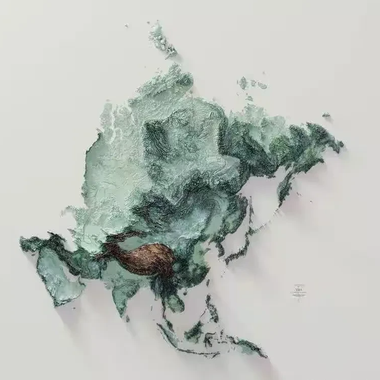 以另一种视角看地图：世界各地区、国家3D可视化地形图