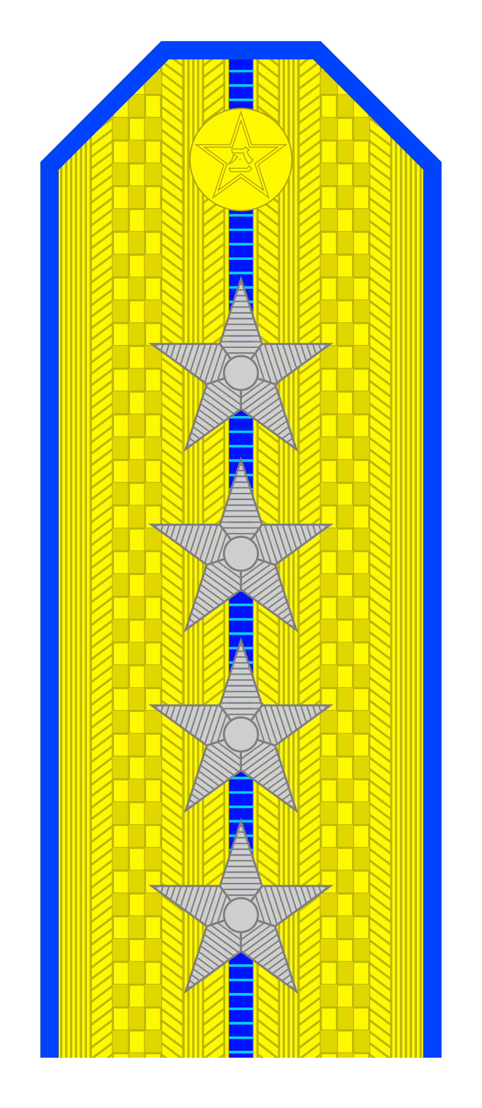 解放军肩章大小图片（解放军55式军衔军官常服肩章一览）