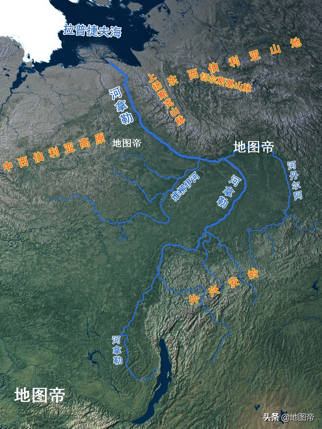 勒拿河的地理位置图片