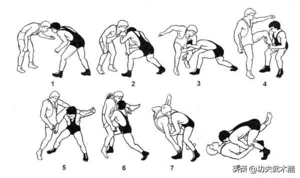 摔跤规则(图解摔跤9种技巧，集中国跤、桑博、柔道、相扑、角力之精华)