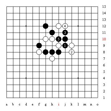 五子棋技巧图解「1」