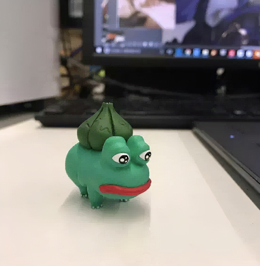 黏土做成的妙蛙种子,可以像蒸肉包一样可爱逼真,还可以很搞笑