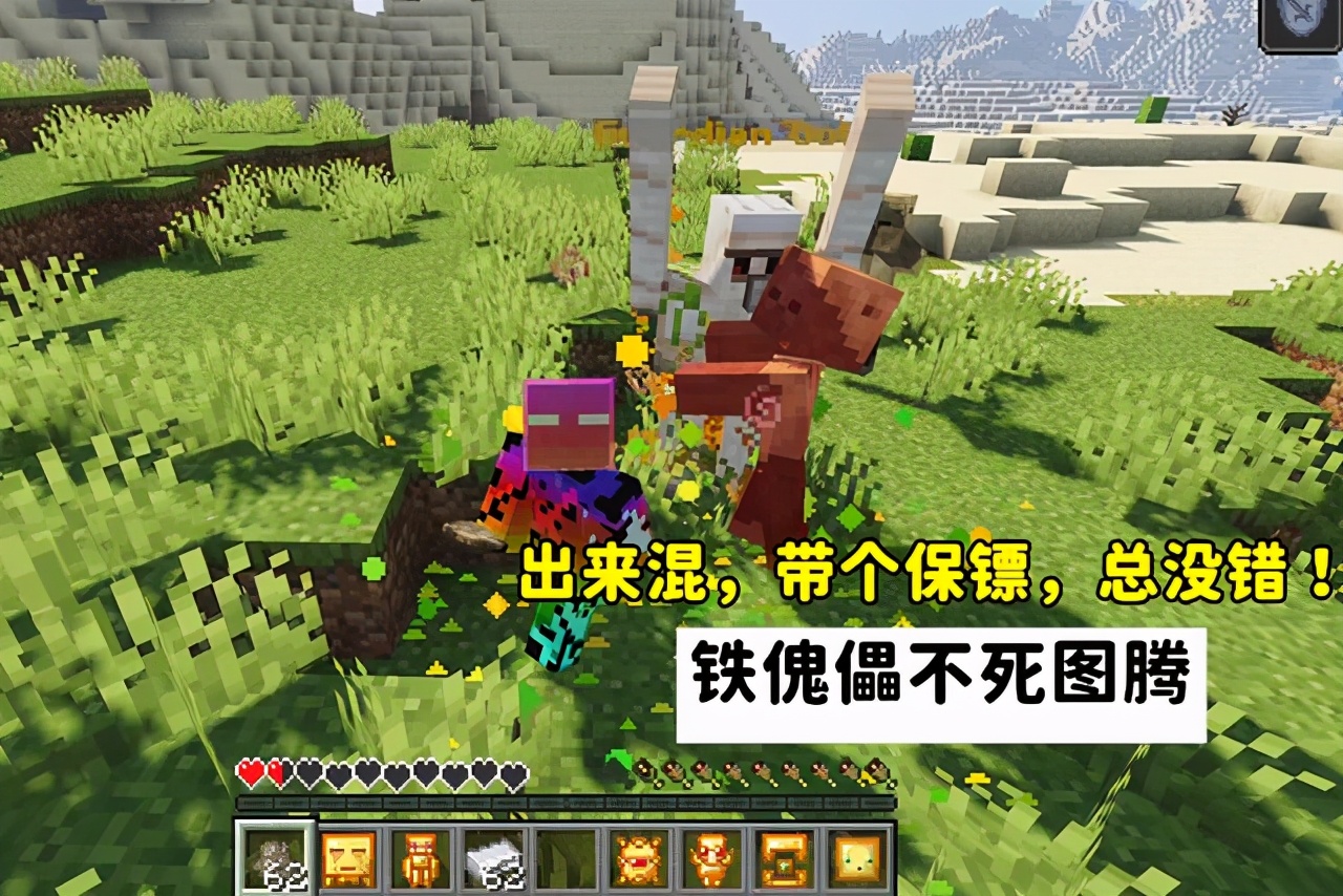 我的世界：更多的不死图腾，铁傀儡：把我捏在手里，哥罩着你