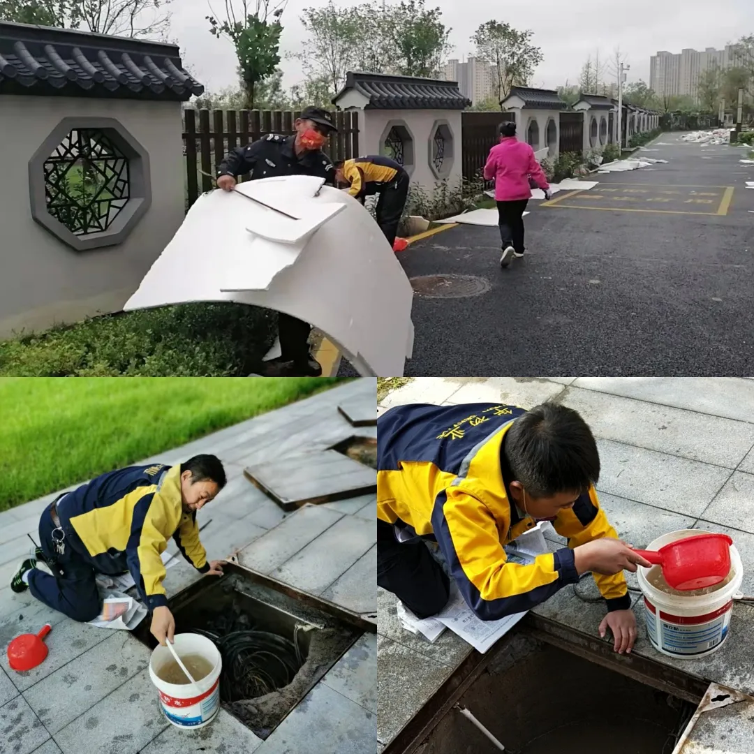 雨季过后小区内繁忙的最美身影「泰华生活服务」