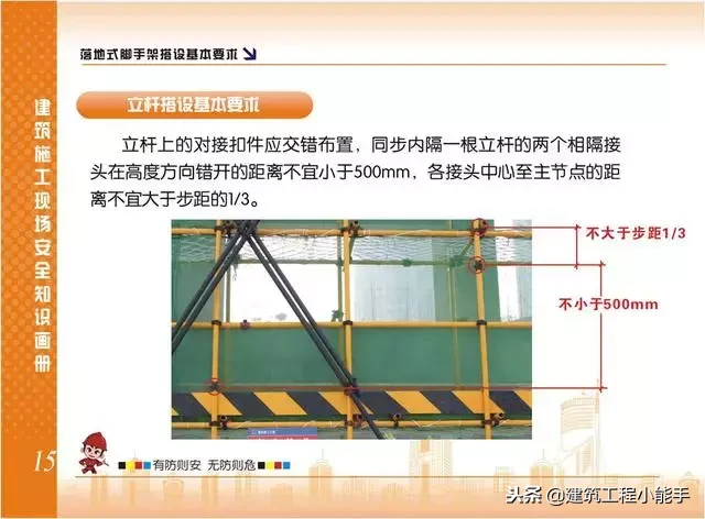 详解施工现场脚手架搭设标准做法及图册，工程人请收藏！