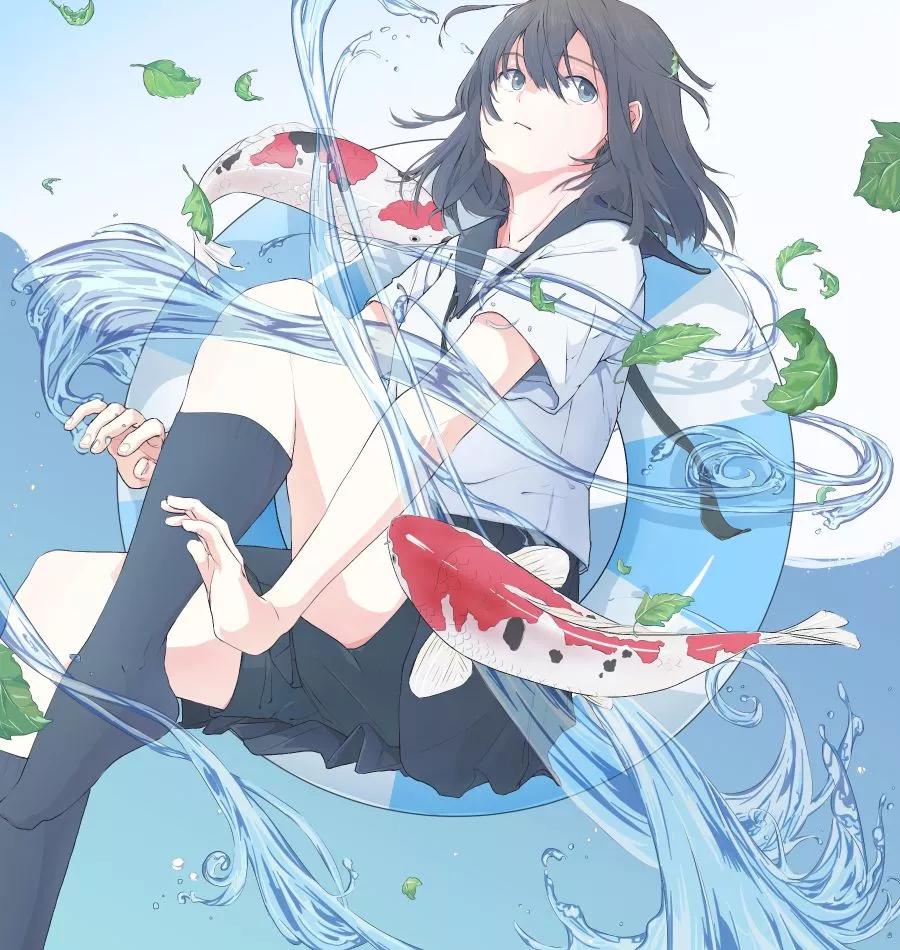 千反田电脑高清壁纸（P站插画分享｜作者：浅井うみ）