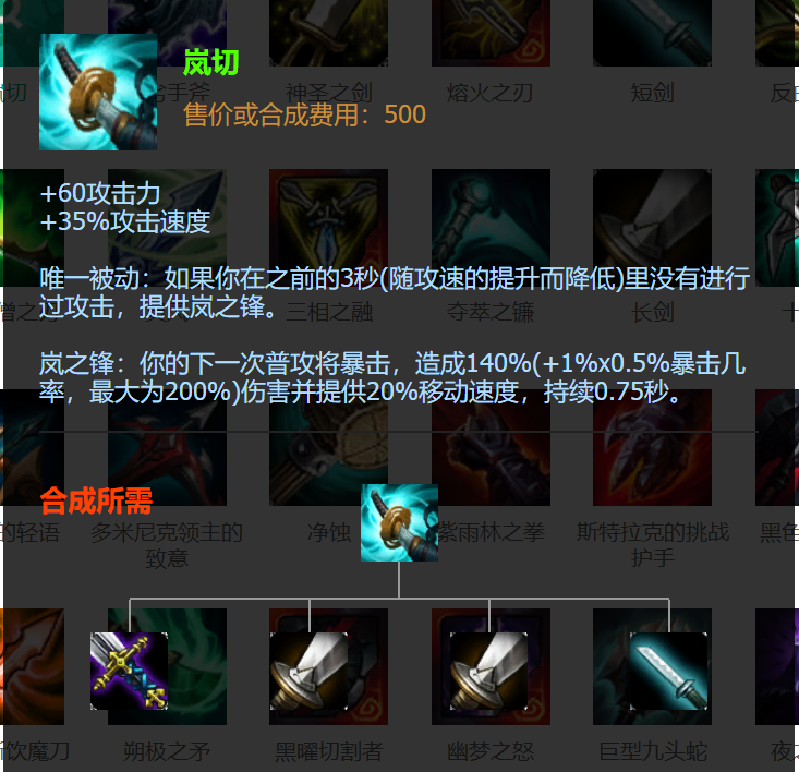 英雄联盟：ADC不知道出什么装备就买岚切，那VN呢？