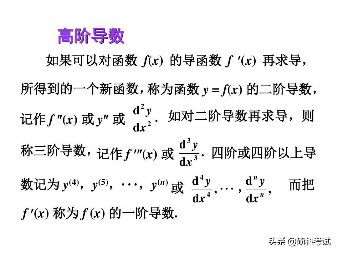 高等数学导数公式大全与运算法则，考研一定要多练，收藏好！