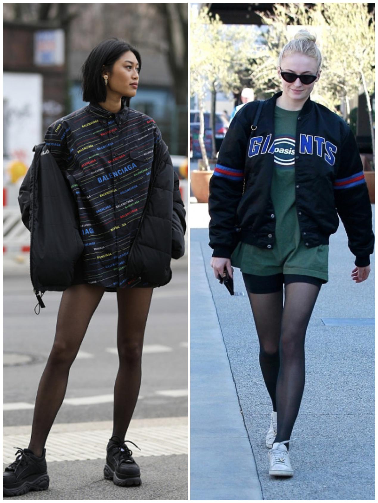 冬天想穿裙子怎么办？搭配一条黑色裤袜轻松解决，妩媚又高级