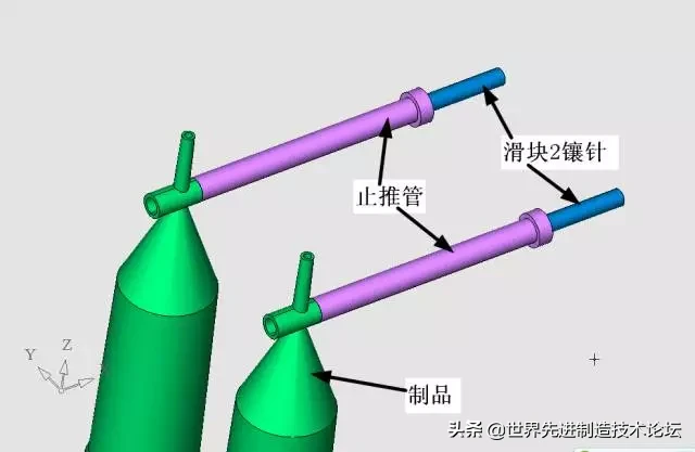 这个经典模具结构：4 面滑块+动模缩芯，无数人搞不定