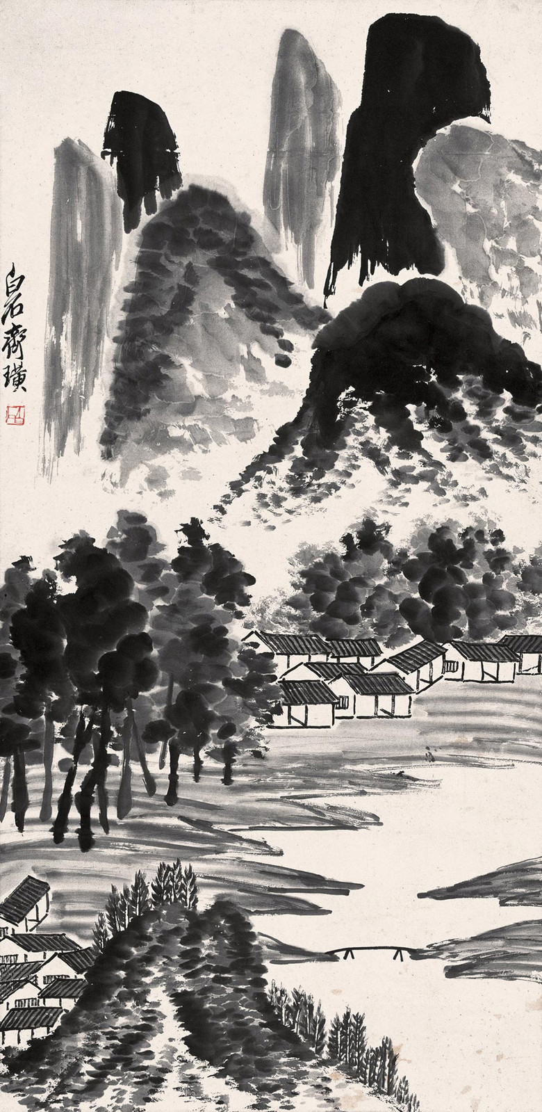 中国100名最著名画家系列-大写意国画齐白石