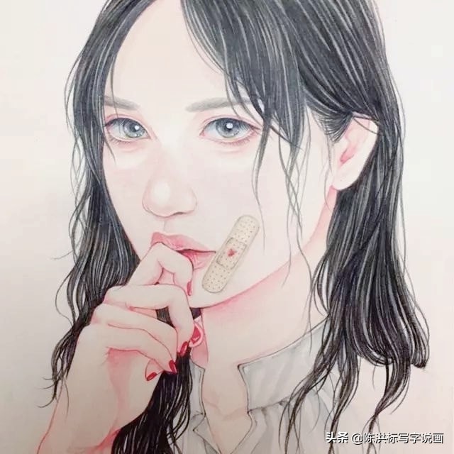 画中的人体太真实，少女伤心的泪水清晰可看，神情楚楚可怜惹人爱