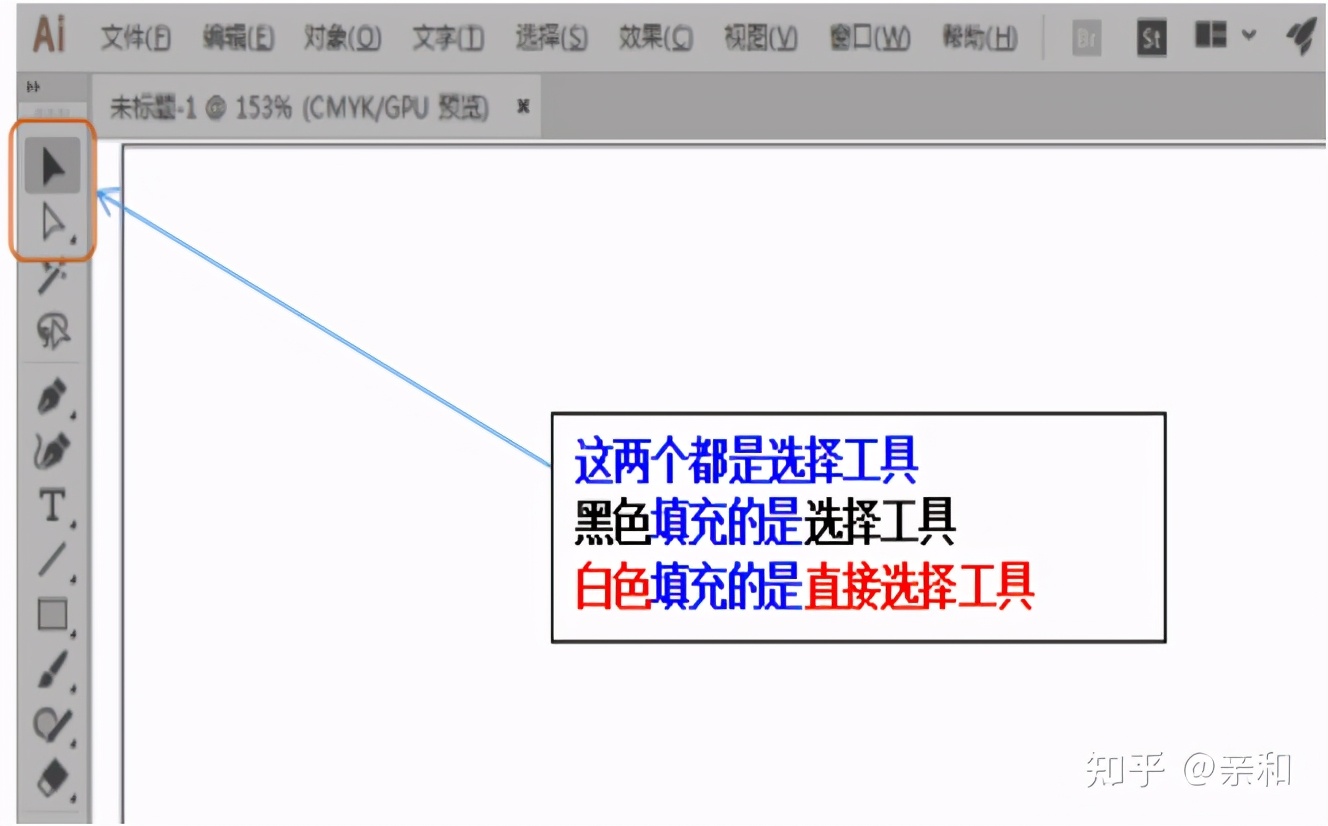 AI软件左侧工具栏简介——选择工具的使用