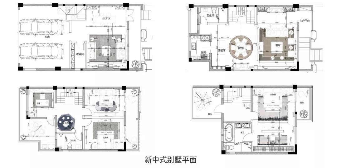 中式别墅客厅装修典范：奢华与意境的完美融合