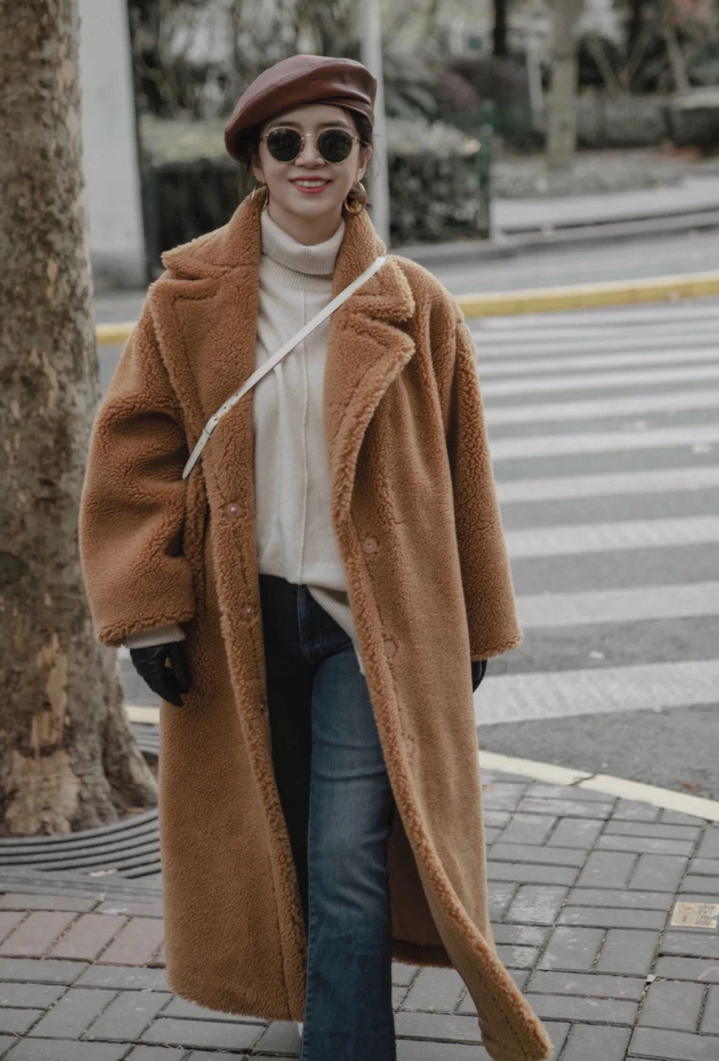 三木尝试"泰迪熊大衣",穿出120斤既视感,果然"谁穿谁丑"