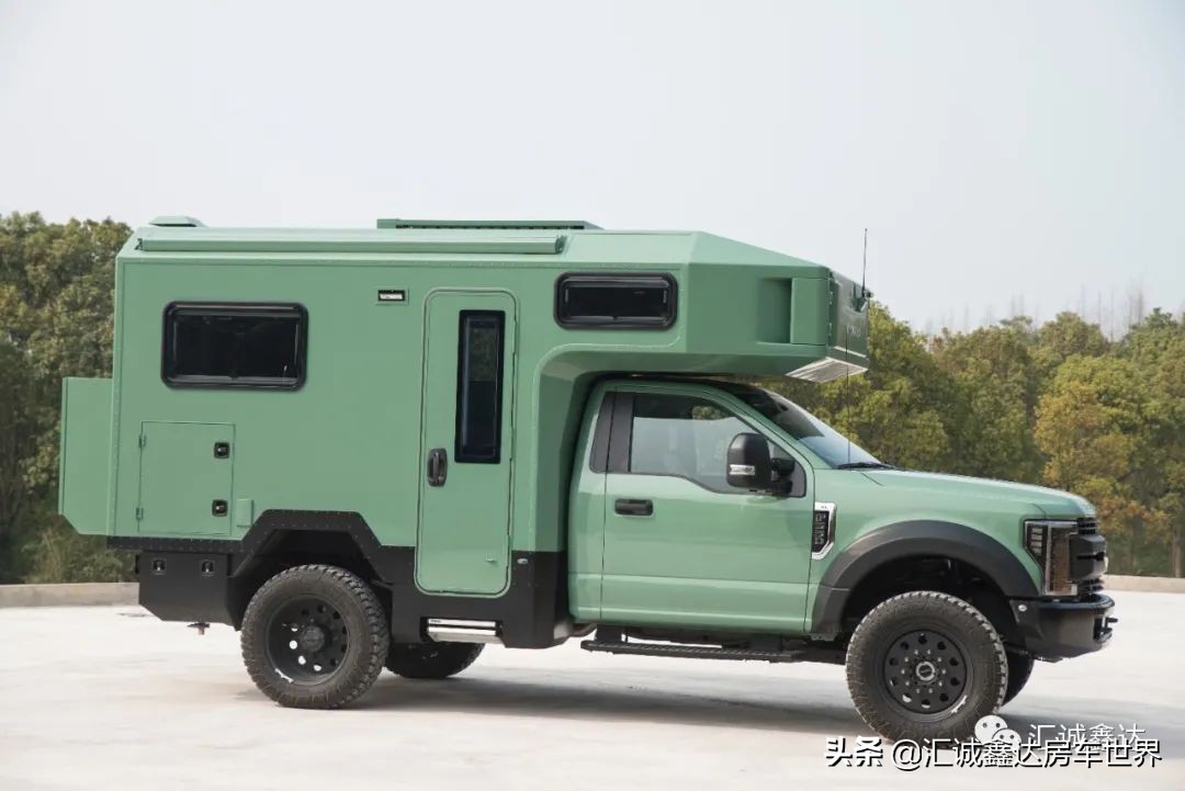阿莫迪罗皮卡越野房车！7.3LV8发动机，4驱+2把锁！满水电住4人