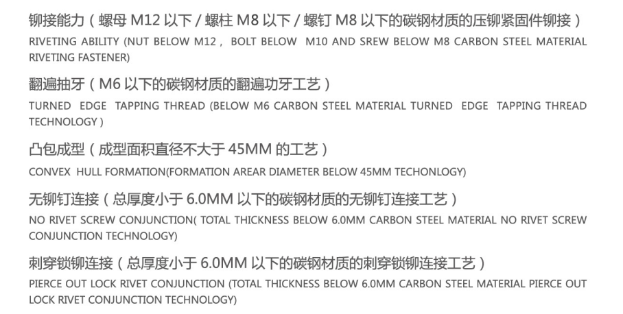 关于钣金件常用的连接方式，你知道下列的哪几种