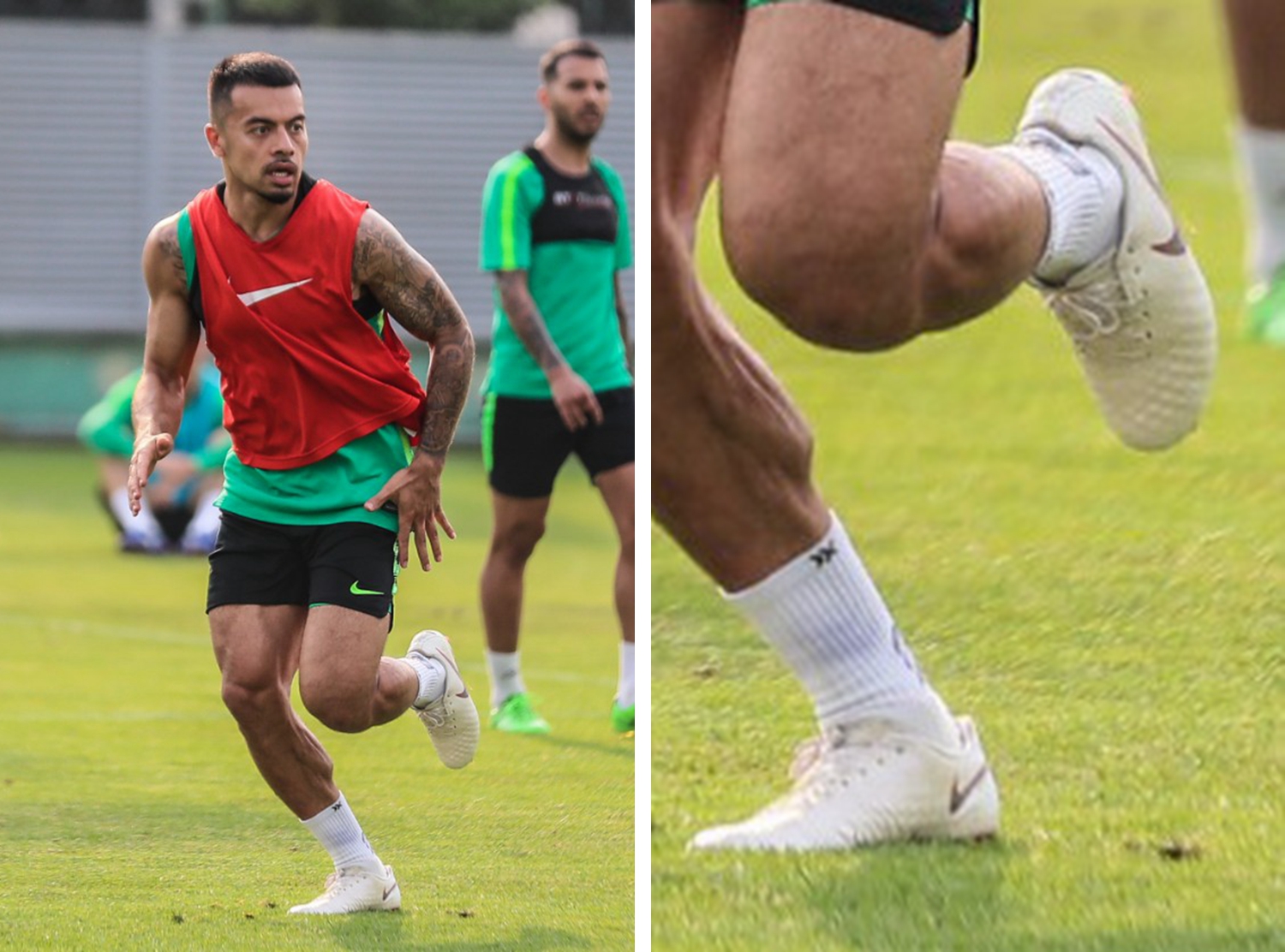 ▼蒿俊闵(山东鲁能)adidas 11pro中后场拿球上演"人球分过"突破对方