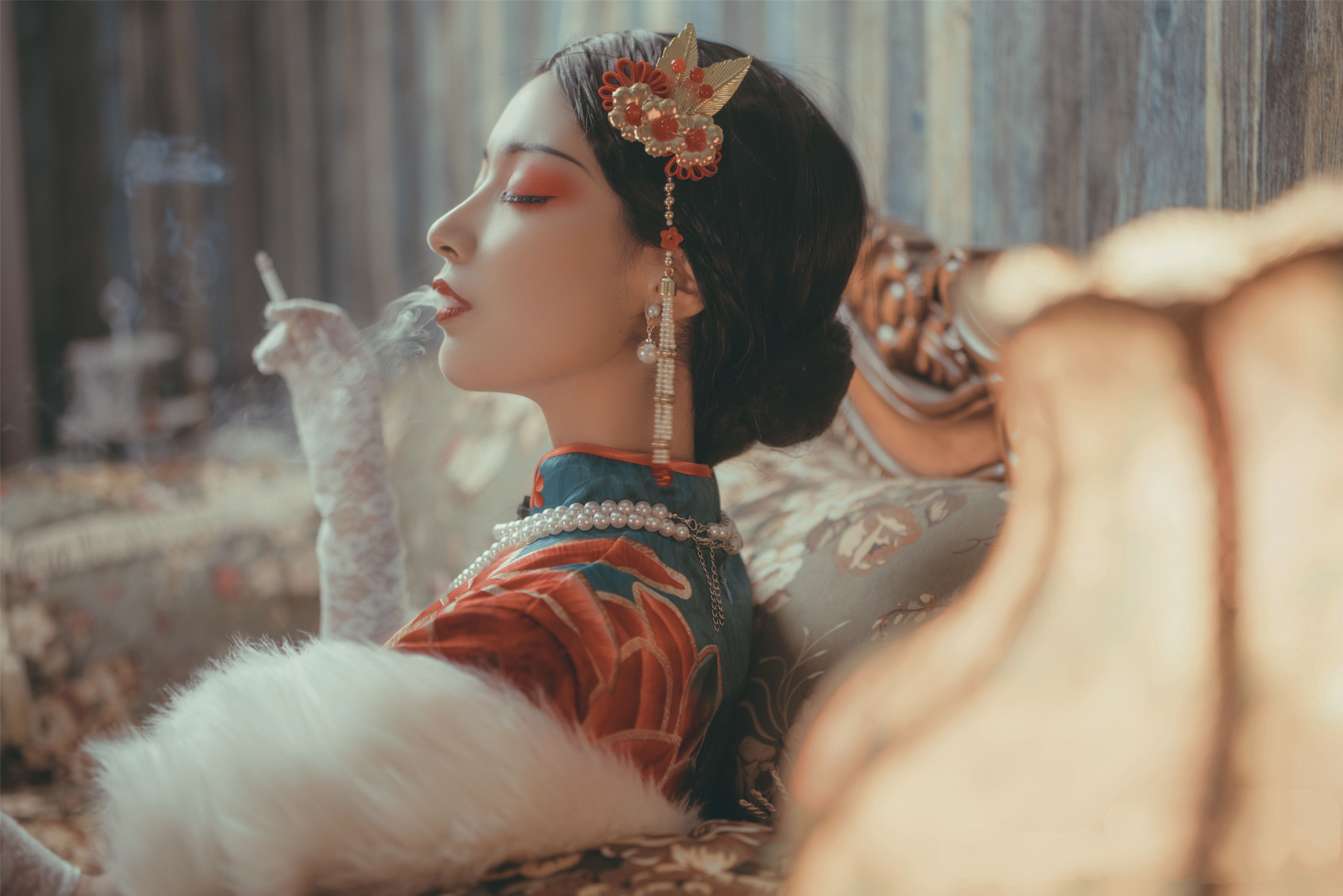 三组国人coser扮演的手游《第五人格》角色红蝶十三娘!十分传神