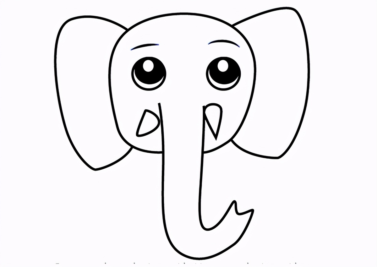 大象怎么画简单又好看(怎样教孩子一步步完成画大象脸elephant)