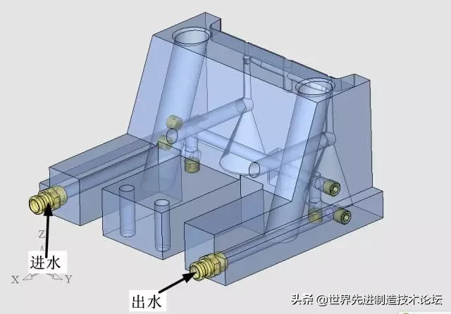 这个经典模具结构：4 面滑块+动模缩芯，无数人搞不定